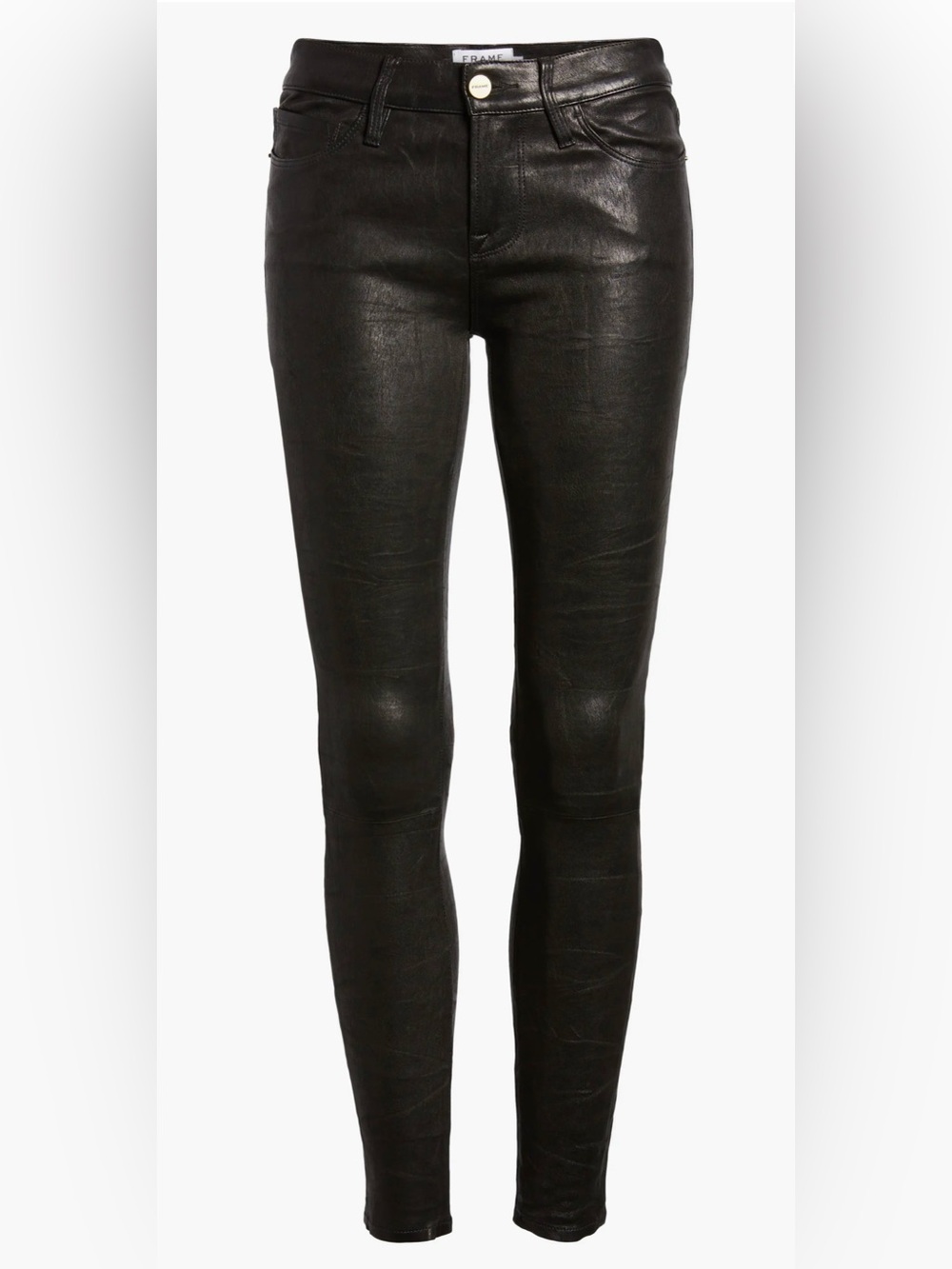 FRAME Le Skinny lambskin leather pants